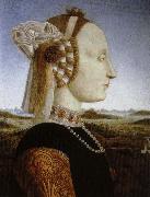 Piero della Francesca battista sforza.hustru till federico da montefeltro Germany oil painting artist